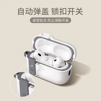 Protective Case For Airpods 4 Cover Luxury Earphone Cover Case For Apple Airpodspro2 3Air Pods Pro Shockproof Sleve With Hook  2