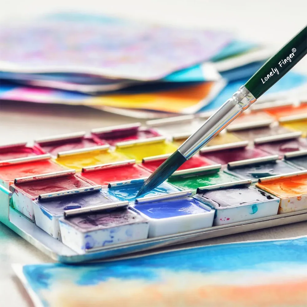 빈 수채화 페인트 전체 팬 - 24pcs 3.2ML 수채화 전체 팬 그림에 대 한 빈 플라스틱 팔레트 DIY 여행 아트 드로잉