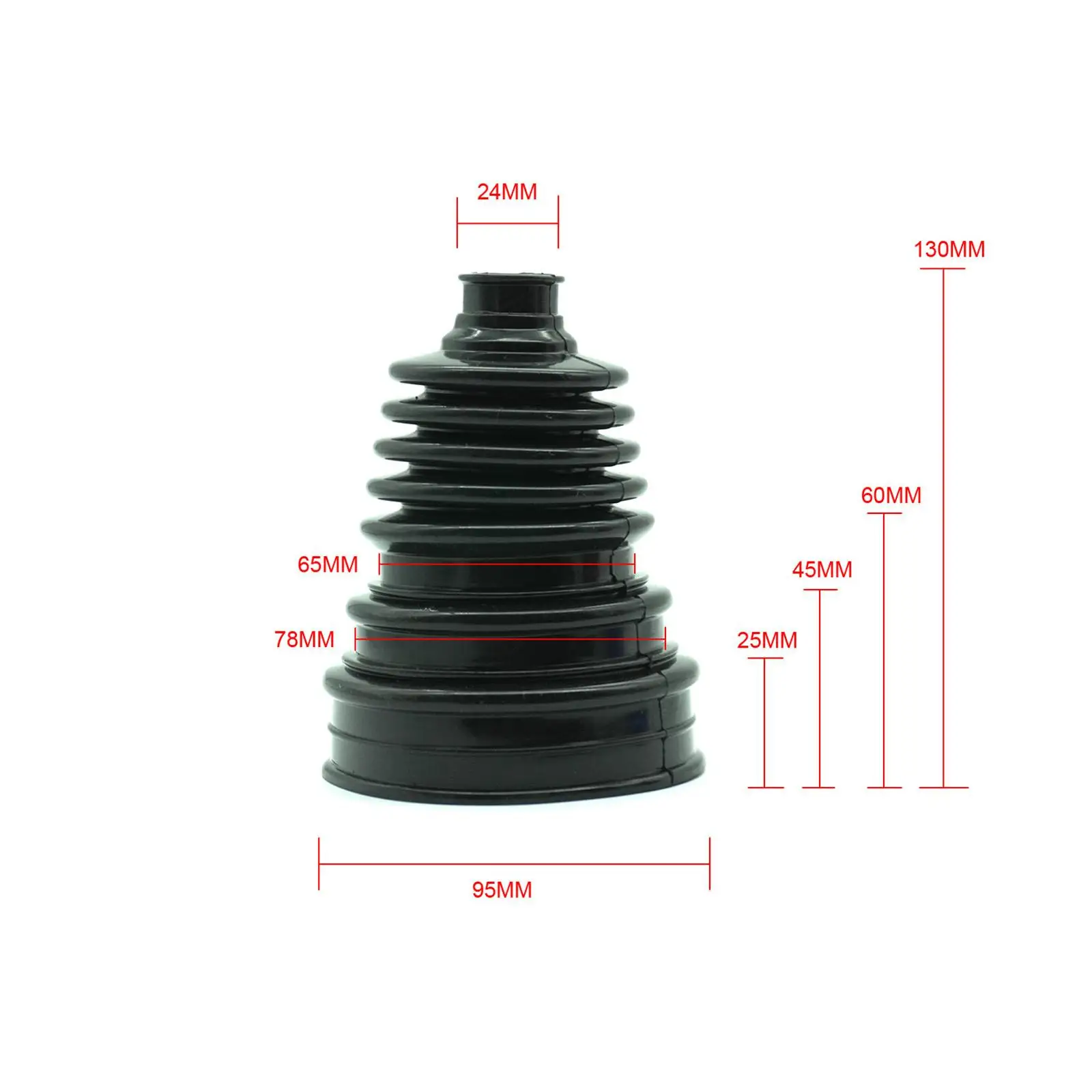 Driveshaft CV Joint Boot Set with 4 Clamps Easy Installation High Performance Wear Resistant Auto Accessory Replace Rubber