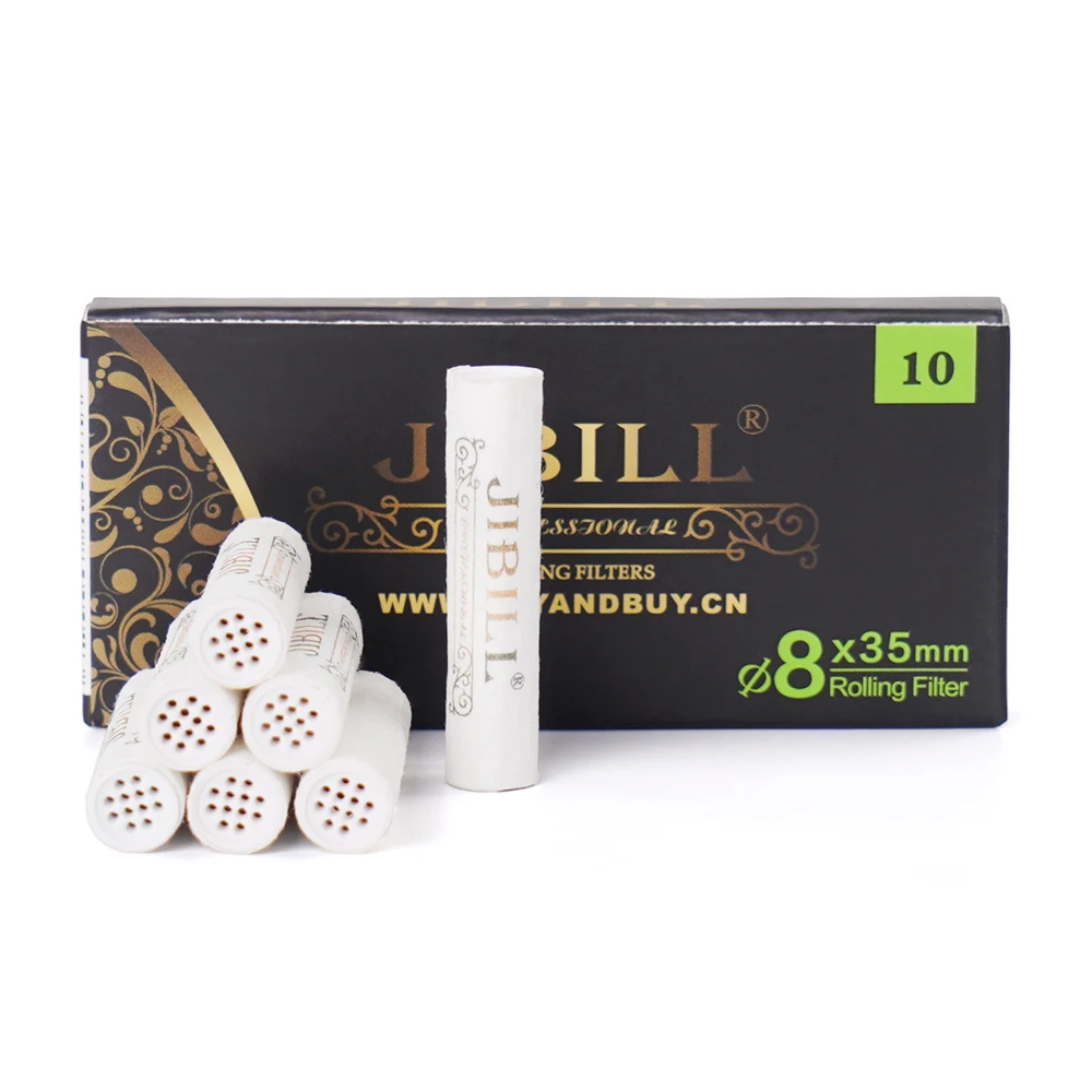 50/250 Pieces Tobacco Pipe Filters 9mm Smoking Pipe Activated Carbon Filter Tips Smoking Accessories OD 8mm length 35mm 5
