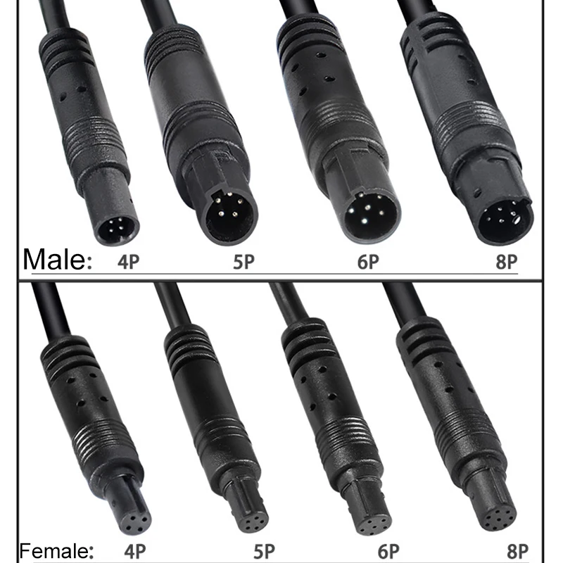 4Pin 5Pin 6Pin 8Pin 대시 캠 후면보기 백업 카메라 역방향 자동차 레코더 케이블 1M 2M 3M 4M 5M 연장 코드