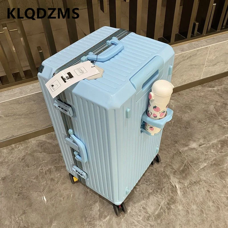 KLQDZMS 대용량 트롤리 케이스, 바퀴 달린 탑승 암호 상자, 롤링 수하물, 22 인치, 24 인치, 26 인치, 28 인치, 30 인치, 신제품