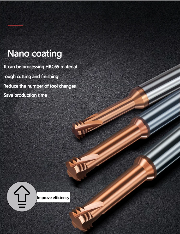 New DLC M1 M6 M8 M10 M16 HRC65 Tridentate Thread Cutter Bit Three Teeth Aluminum Processing Tungsten Steel Alloy Thread Mills