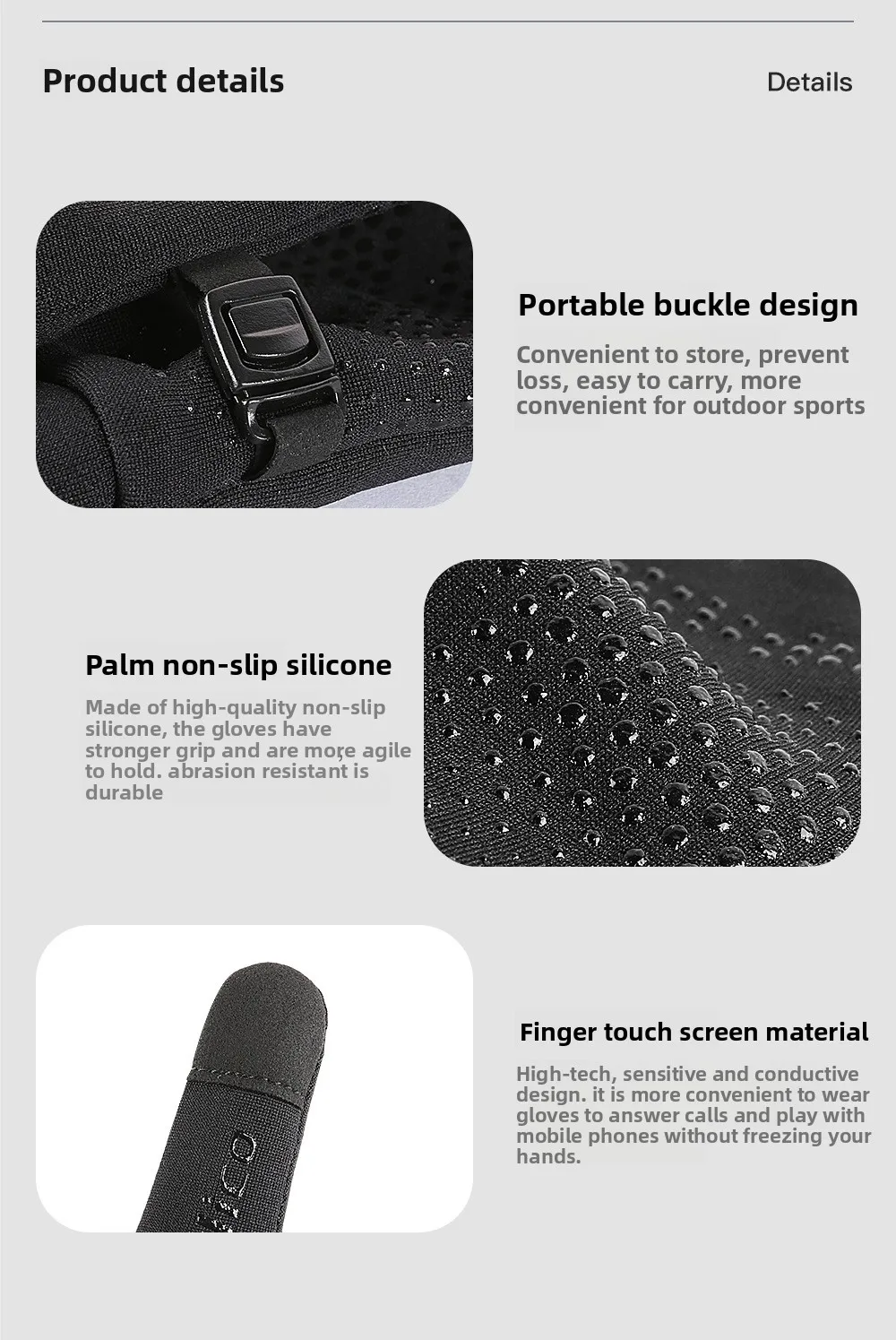 Cycling gloves full finger breathable non-slip