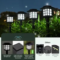 2 Pack Solar Pathway Light Outdoor Solar Lamp Waterproof Landscape Lighting for Garden Yard Patio Walkway Driveway Camping Decor 4