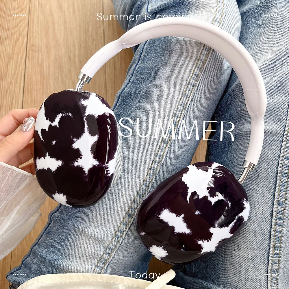 Breve Nero Bianco Coconut Tree Custodia Per Cuffie Per Apple Airpods Max Custodia Protettiva Wireless Custodia Morbida In Silicone Antiurto