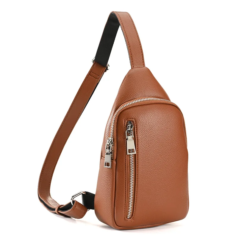 New Style Chest Bag Brown Men's Shoulder Bag Crossbody Bag For Man Trendy Bag PU Made High Quality