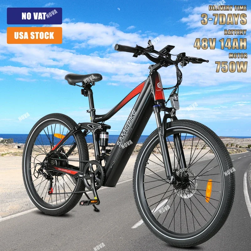 Samebike Xd26-Ii Bici Elettriche 750W 48V 14Ah 26 Pollici Adulto Ebike Mountain Snow Biciclette Elettriche Freno A Disco Idraulico Usa Stock