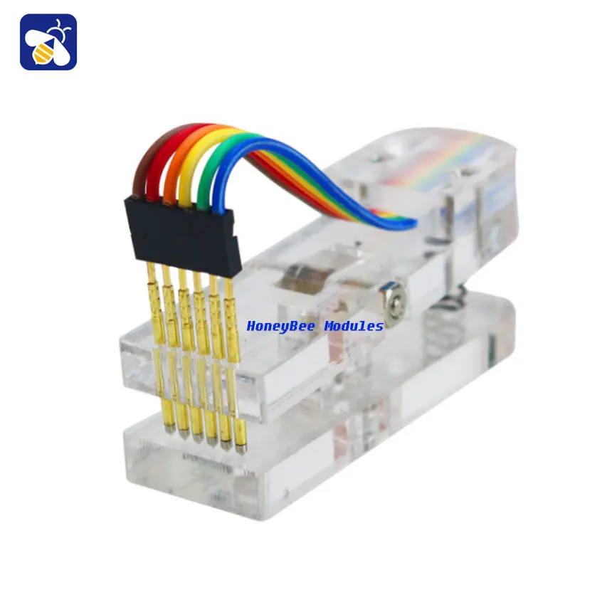 1.27 1.5 2.0 2.54 pitch test clips program burner clips PCB burner jig programmer downloader acrylic pcb clip pcb test fixture