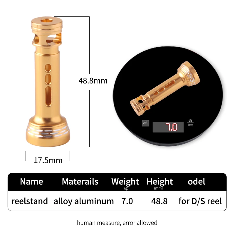 Kawa Fishing Reel Stand For S/D Spinning Reel Holder Protect Handle Accessory Weights 7g Length 48.8mm Reel Balance Equipped DIY