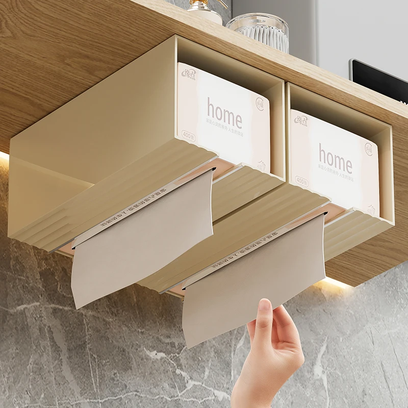 Plastic Transparent Wall-mountable Tissue Box 4