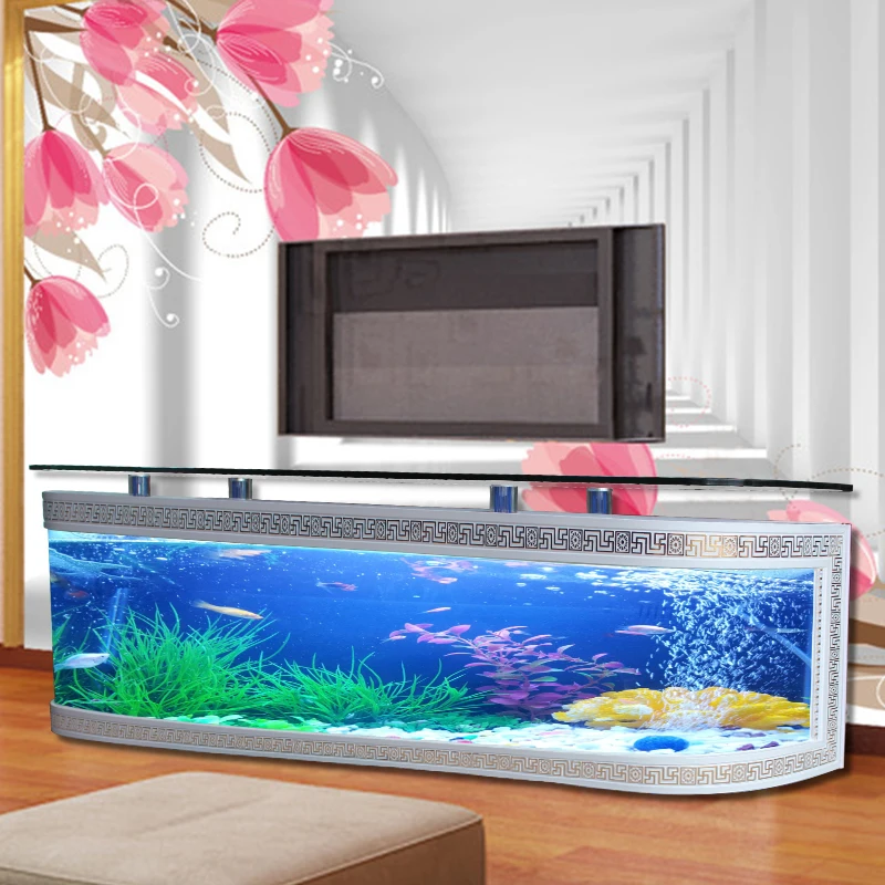 TV Cabinet Fish Tank Living Room Home Ecological Glass Medium and Large  Aquarium Coffee Table Fish Globe - AliExpress