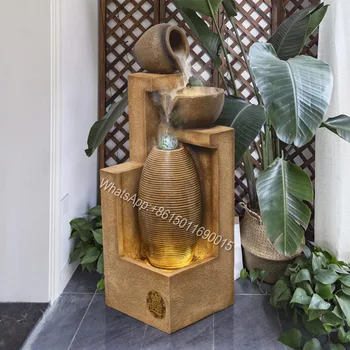 Crystal Ball Lucky Landscape Ornaments Outdoor Garden Indoor Living Room Office Large Water Fountain Water Feature 2