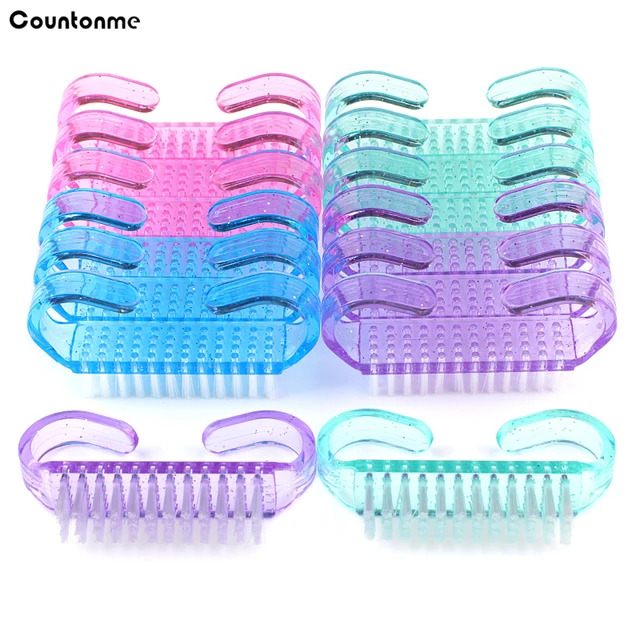 50Pcs/Lot Cleaning Nail Brush Tools Colorful  Plastic Dust Cleaner Brushes Nail Art Manicure Pedicure Powder Soft Remover 1