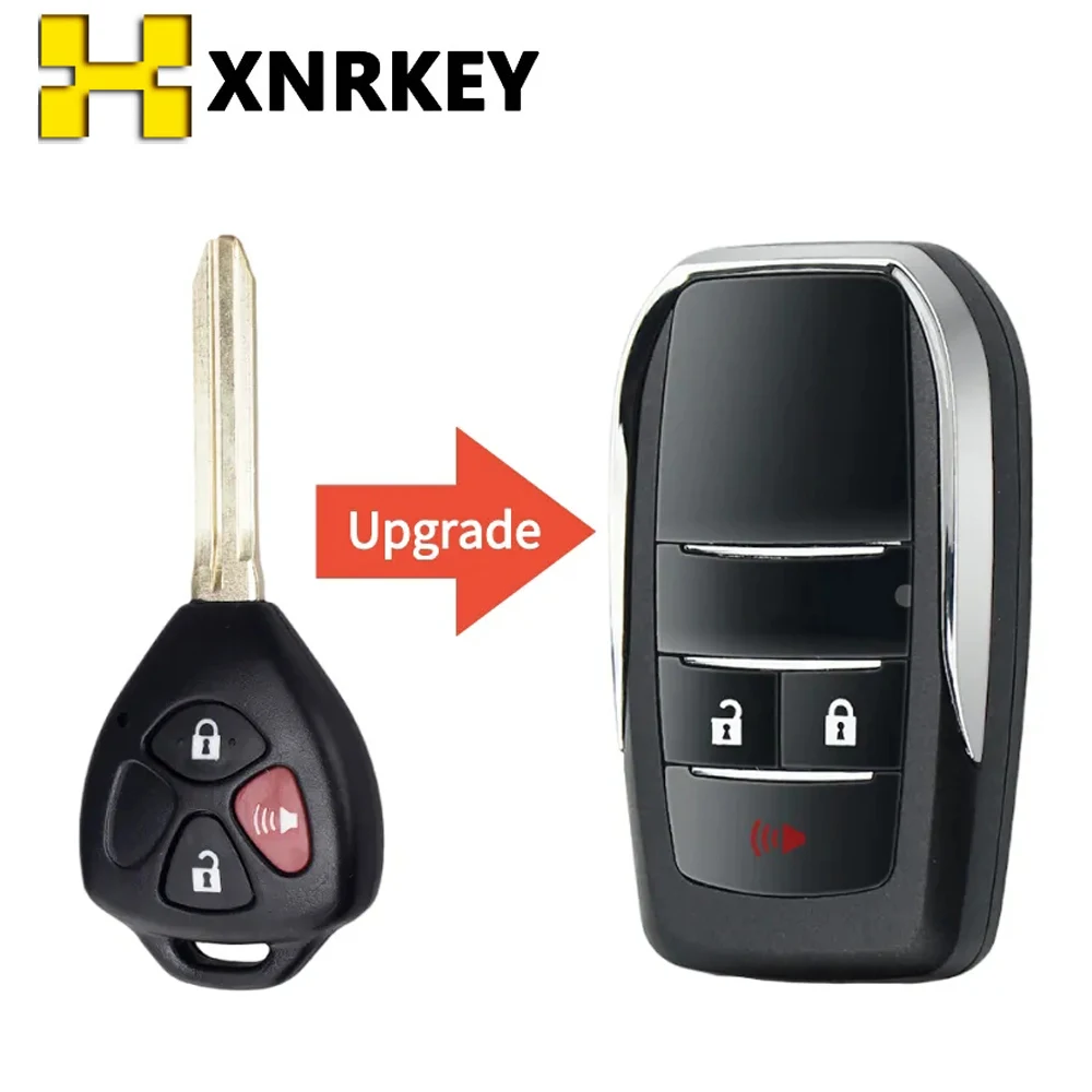 Xnrkey Nuovo Aggiornamento 2/3/4 Pulsanti Filp Custodia Pieghevole Per Chiave Auto A Distanza Per Toyota Corolla Rav4 Camry Avlon Scion Key Modificato