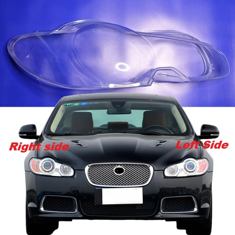 Paralume Faro Trasparente In PC Per Jaguar XF 2008-2011 X250, Coprilente Destro Impermeabile E Antigraffio