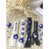 Macrame Wall Hanging Handmade Tapestry Nazar Decoration Turkish Evil Eye Keychain Pendant for Home Car Rearview Mirror  Gift 1