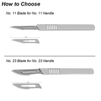 Surgical Professional Cutter Knife Scalpel Stationery Blade DIY Multi Tool11 23 Handle Set Craft Carbon Steel Metal Box Open 4