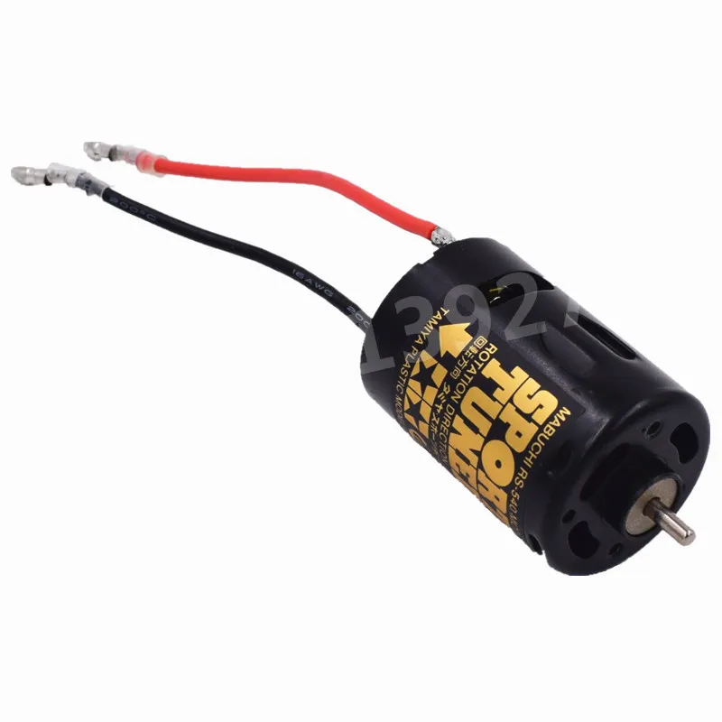 Détail de l'axe moteur 540 23T pour voiture RC Tamiya, haute vitesse, avec pignon monté