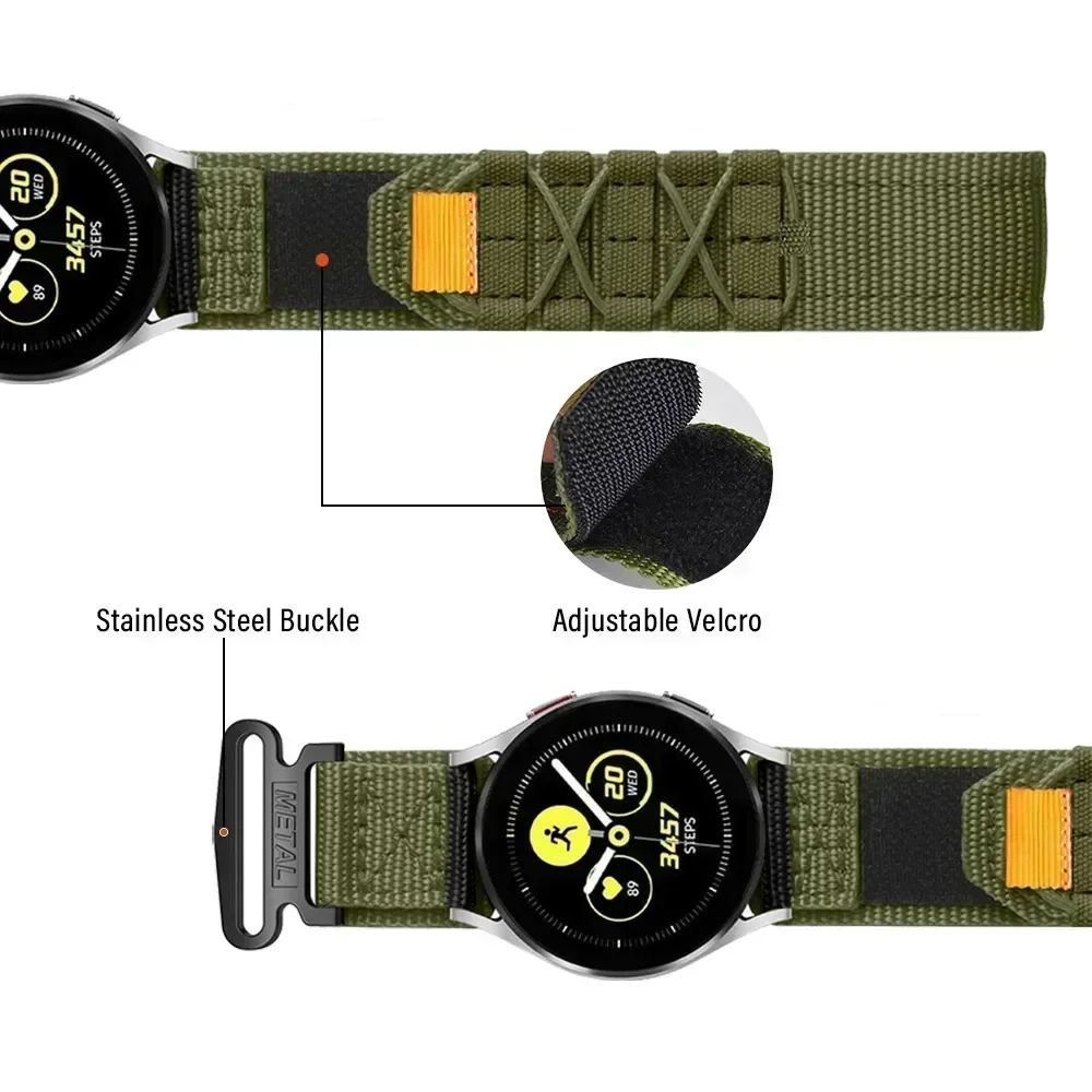 Versatile Nylon Watch Strap, 22mm/20mm - Premium Quality Replacement Band