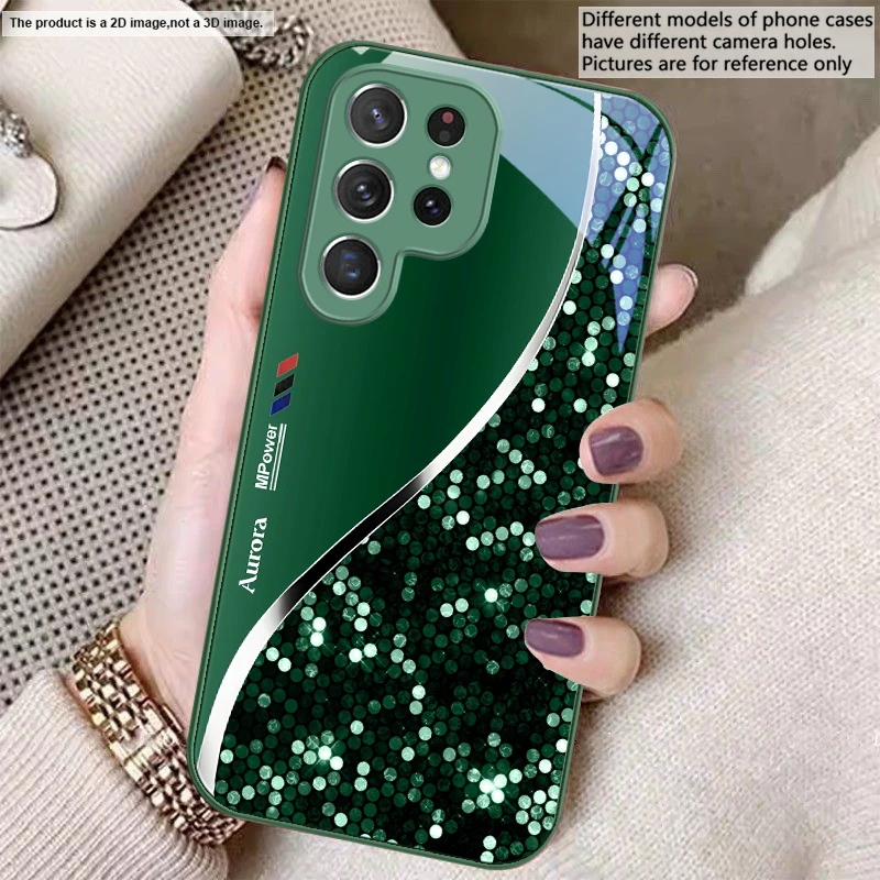 Sleek Silver Metal Curve Glass Phone Case