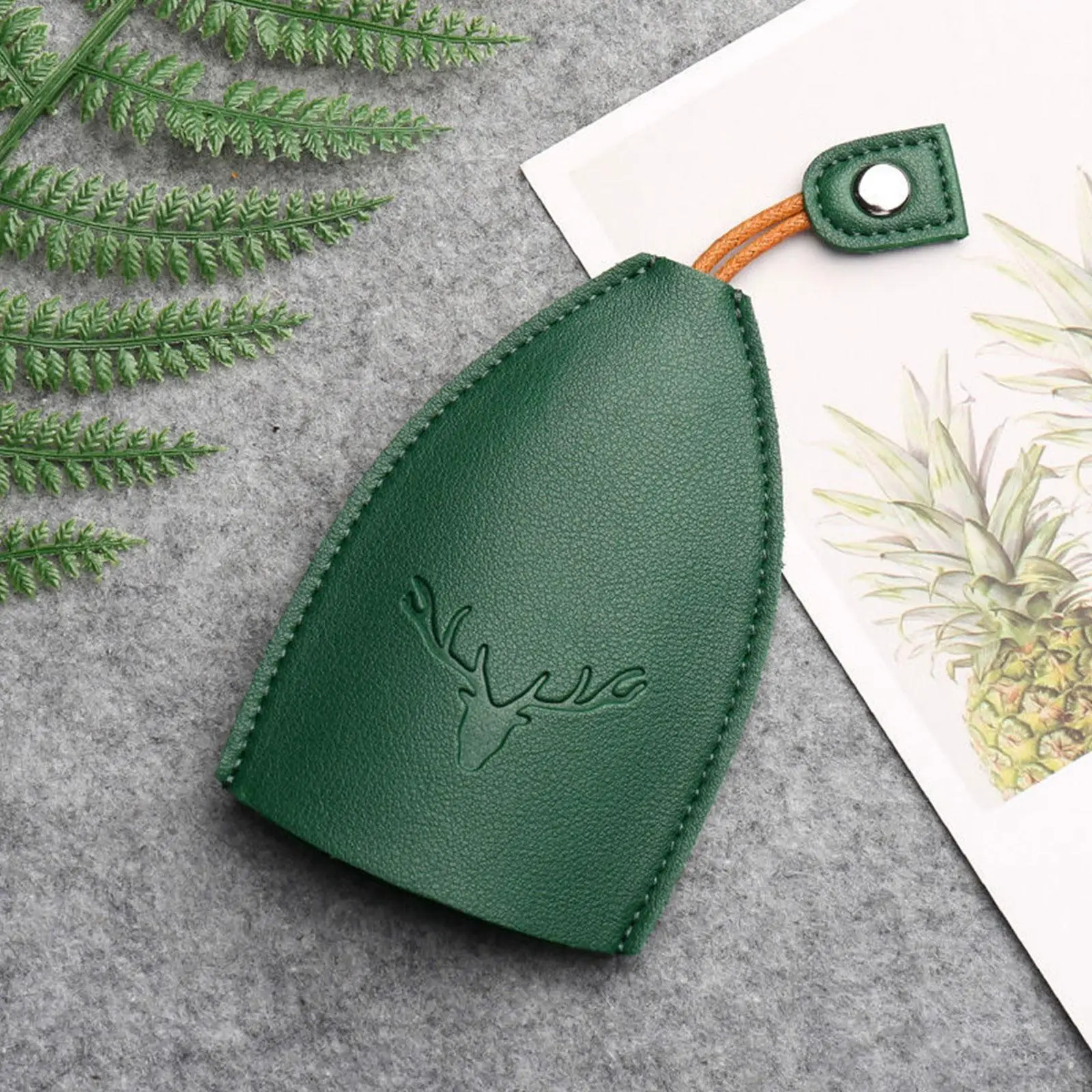 귀여운 PU 가죽 크리에이티브 풀 아웃 자동차 키 케이스, 귀여운 대용량 크리스마스 엘크, 미니 및 심플 키 백, 여성용 자동차 키 커버