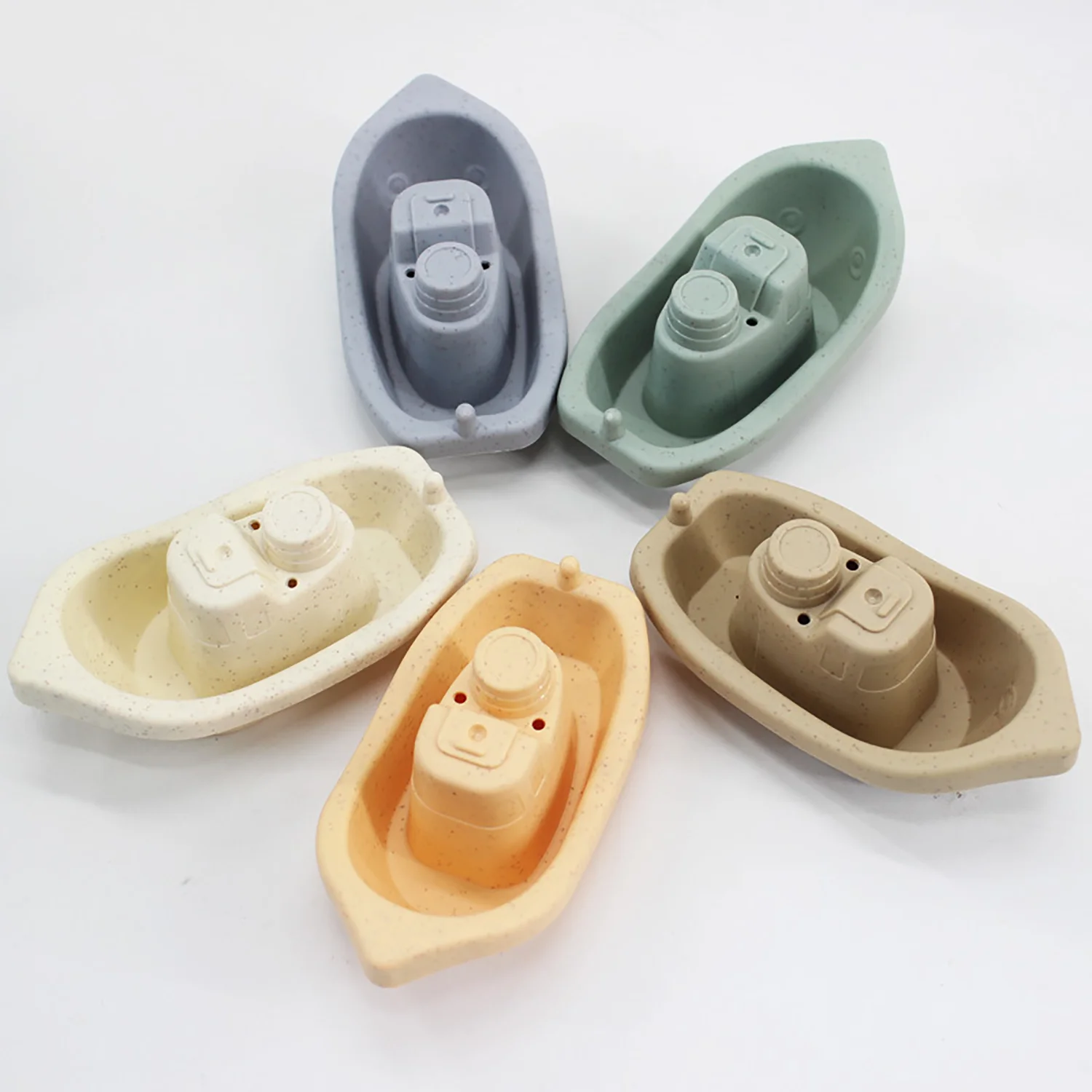 Small boat stacked music layer by layer hourglass stacked cup straw color parent-child early education bathroom puzzle 5pcs/set 6