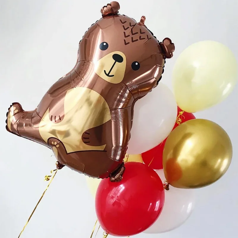 Finypa 32 Palloncini A Forma Di Orso, Marroni Da 30,5-101,6 Cm, Grandi Palloncini Con Orso E Numero 1, Lamina E Lattice, Decorazioni Per Baby Shower, Tema We Can Bearly Waits - Foto 12