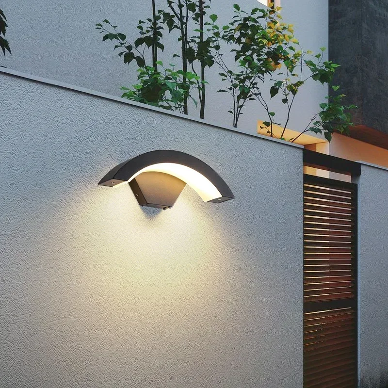 Modern waterproof outdoor wall lamp intelligent sensing wall lamp garden corridor IP65 waterproof room decoration G9 lighting 6
