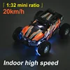 S801 S802 RC Car 1/32 2.4g Mini High-speed Remote Control Car Built-in Dual Led Lights Car Shell Luminous Toy Kids Gift For Boys 6