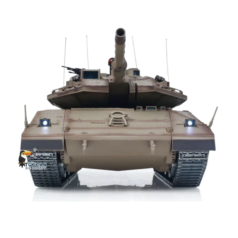 새로운 RTR 1/16 헹롱 RC 배틀 탱크 IDF 메르카바 MK IV 3958 풀 메탈 섀시 로드 휠 IR 배럴 리코일 360도 회전 장난감