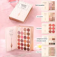 Le livre magique de maquillage contient un fard à paupières, un brillant à lèvres, un fard à joues en poudre, un cadeau idéal pour les femmes dans les fêtes de vacances. 4