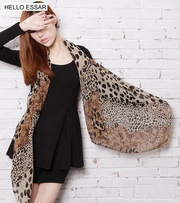 New fashion cat print star leopard chiffon scarf centimeters women's scarves shawls and scarves gift party