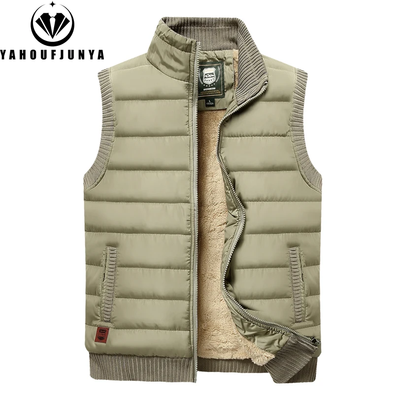 Veste sans manches homme hiver 2024 col montant chaud coupe-vent décontractée extérieur