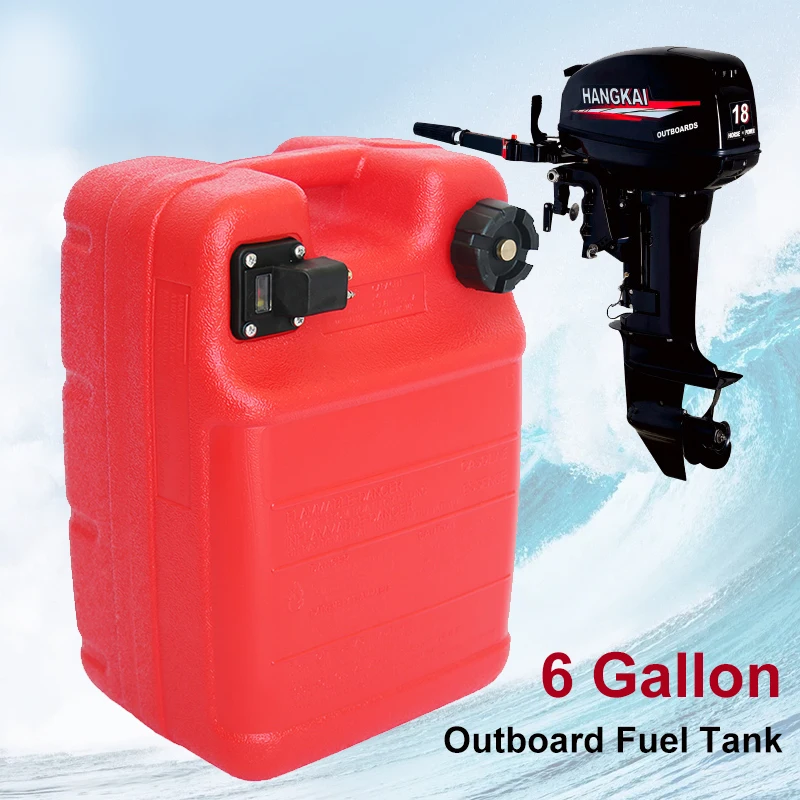 12L/24L Boat Yacht Engine Marine Outboard Fuel Tank Oil Box Thicken Red Portable Anti-static Corrosion-resistant