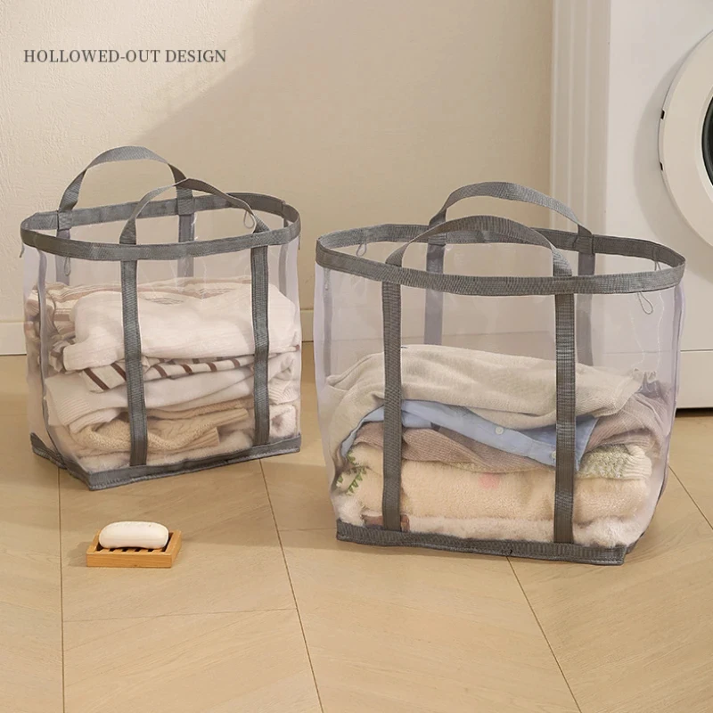 Portable Foldable Mesh Dirty Clothes Basket, Dormitory Household Laundry Storage for Socks Underwear 1