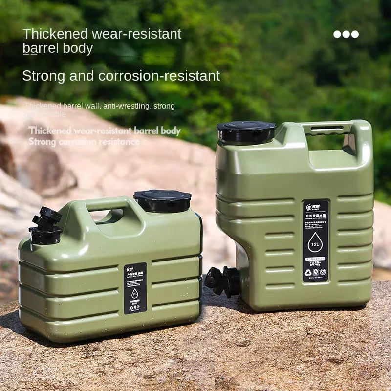 Car 11L Water Bucket Outdoor Camping Water Bin Large Capacity Portable Container Detachable Faucet No Leakage