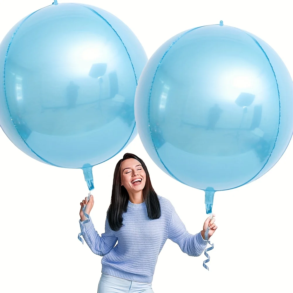 Vibrant 32-Inch Metallic Foil Balloon Set - Gold, Silver, Green, and Red (Pack of 2) for Celebrations and Festive Decor