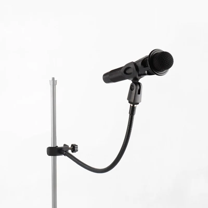 Desk Mic Stand Universal Hose Shelves with Heavy Duty Desk Clamp Microphone Stand Mic Clip Holder Arm Mount