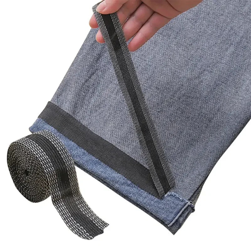 1-5M self-adhesive pants paste iron-on hem tape patch for jeans trousers no sew DIY