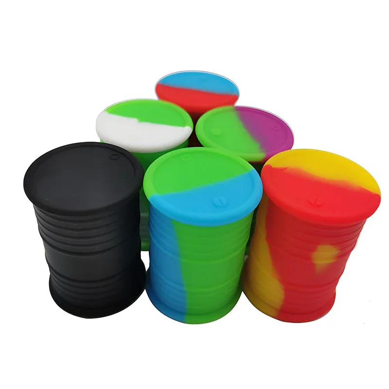 Oil Barrel Shape Jar Silicone Cosmetic Nonstick Container Bottle Face Cream Jars