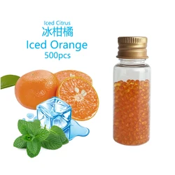 Mixed Fruit & Mint Flavor Cigarette Capsule Beads - 500pcs Smoking Accessories (500pcs orange)
