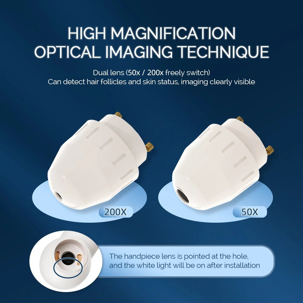 500PX Face Skin Follicle Detector 7/9Inches HD Screen Facial Skin Analyzer Scalp Hair Follicle Detection 200X Magnifier Machine