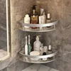 Storage Organizer Shower Shelf Bathroom Shelf Aluminum Alloy Shampoo Rack Makeup Bathroom Accessories No Drill Wall Corner Shelf 3