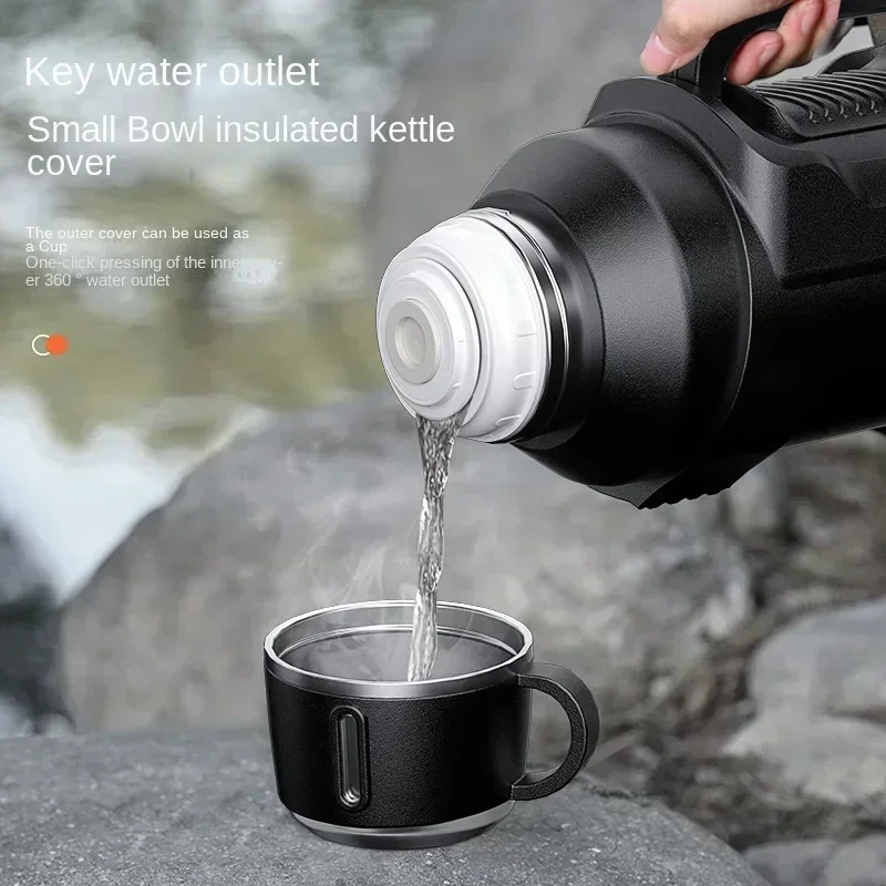 316 Stainless Steel Large Capacity Portable Outdoor Thermos PotCup Food Grade Large Capacity