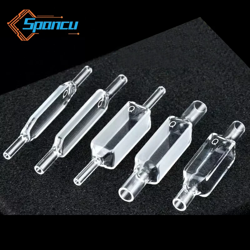 1pcs 10mm Quartz Flow Cuvette Cells Pool 1mm Two-way Light Fluorescence 2mm Four-sided Light Transmission Integrated Molding