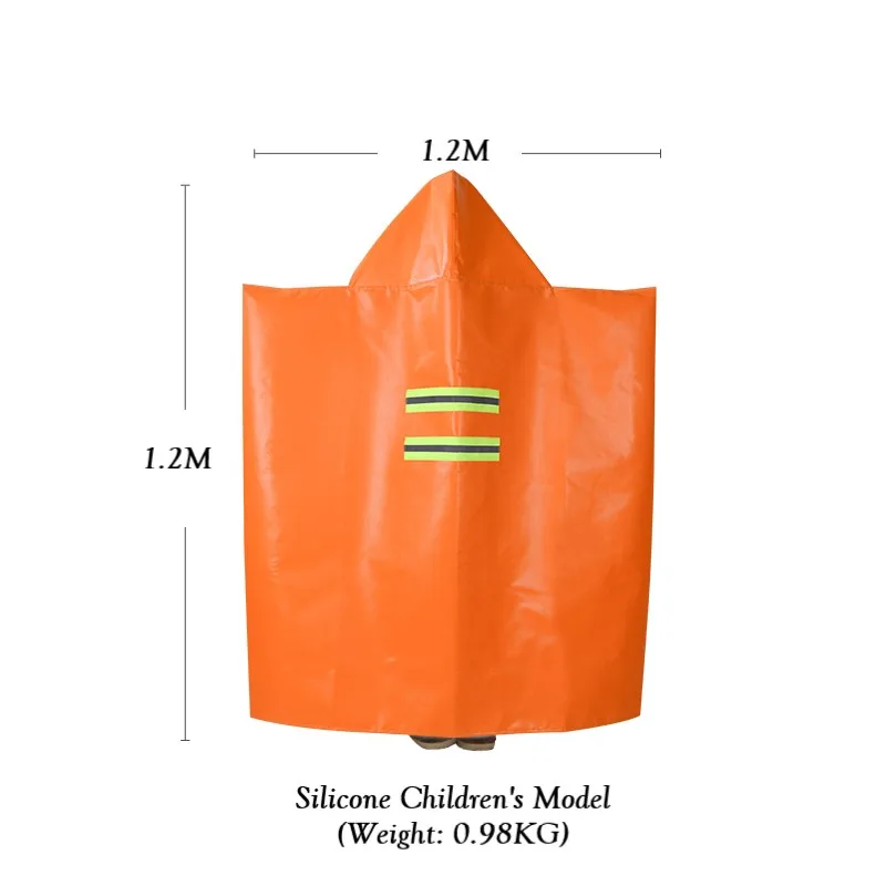 1.2M*1.2M Children Fire Blanket Fireproof Cloak Thickened Silicone Escape Jacket Emergency Kit Home Self-Rescue Heat Resistant
