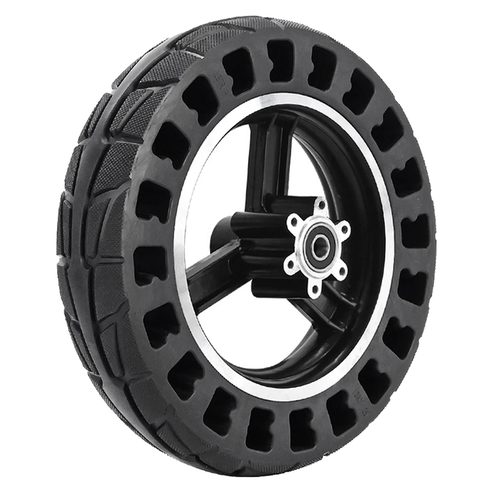 

10 Inch 10X2.125 Electric Scooter Solid Tire+Wheel Hub Set for Kugoo M4 Scooter Durable Explosion-Proof