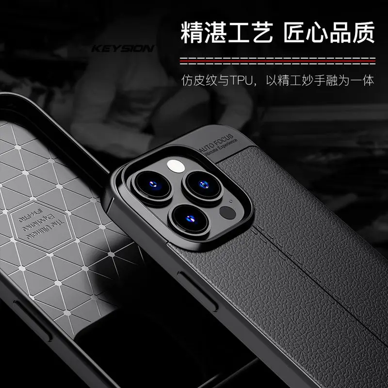 14ProMax Phone Case Dropproof iPhone 15 Black 15Plus Vegan Leather 12 Business 13 Full Cover Case 15promax 14promax 13promax 12