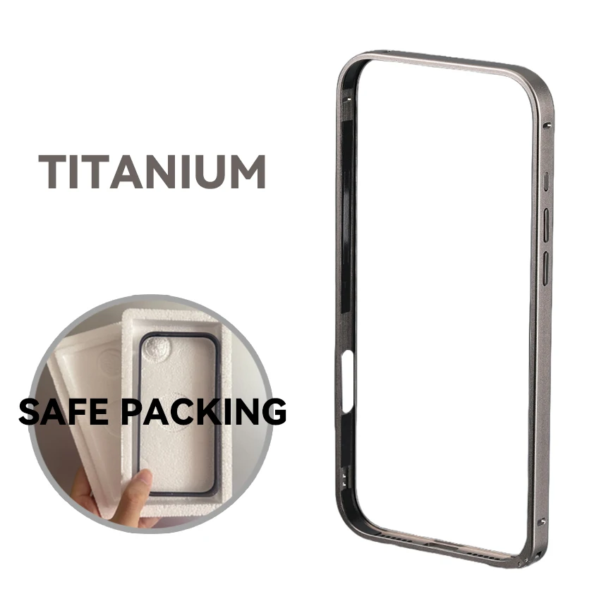 Sleek Aluminum Metal Frame Thin Bumper Case with Alloy Titanium Protection